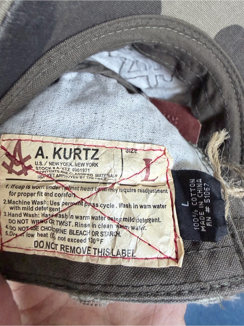 Vintage Kurtz Camo Cap with Pink Rhinestone Logo size 7 - Picture 6 of 8